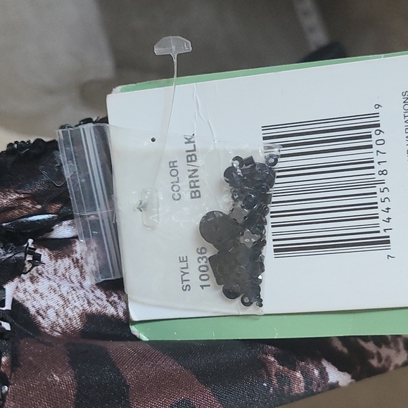 Morgan & Co Animal Print beaded Long gown - Picture 8 of 8